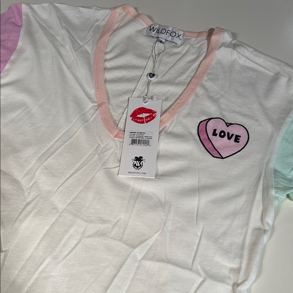 WILDFOX Paradise Colorblock V-Neck Tee - Picture 7 of 12